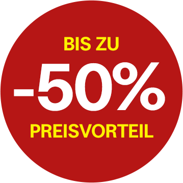 Bis zu -50% Preisvorteil