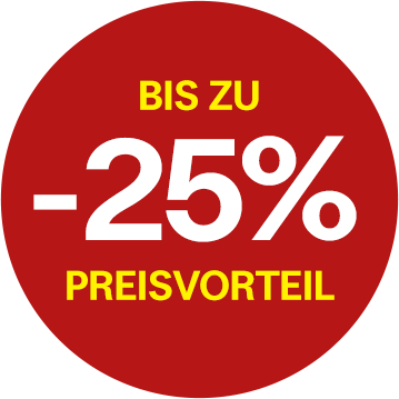 Bis zu -25% Preisvorteil
