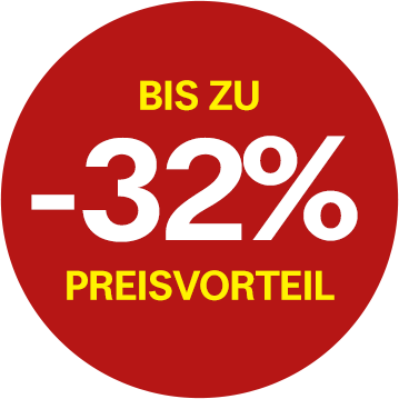 Bis zu -32% Preisvorteil
