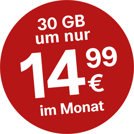 Bis zu 90 GB um nur 14,99 Euro pro Monat
