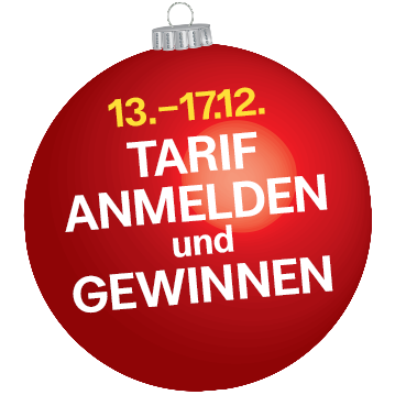 Tarif anmelden und gewinnen!
