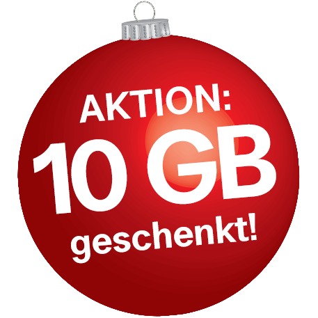 Aktion: Jetzt 10 GB geschenkt!