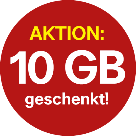 Aktion: Jetzt 10 GB geschenkt!