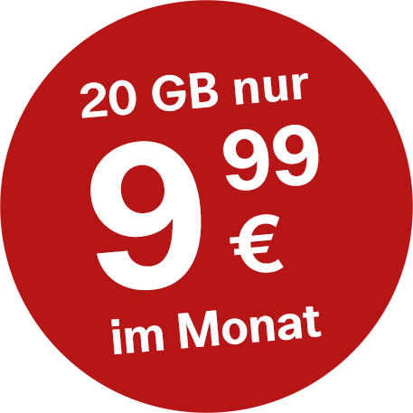 20 GB um nur €9,99 pro Monat