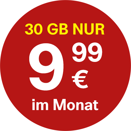 30 GB für nur 9,99 Euro im Monat