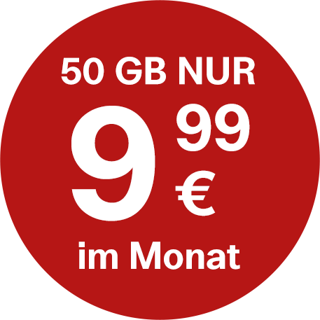 50 GB für nur 9,99 Euro im Monat