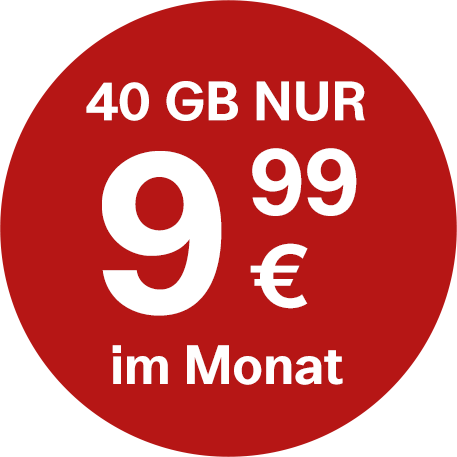 40 GB für nur 9,99 Euro im Monat