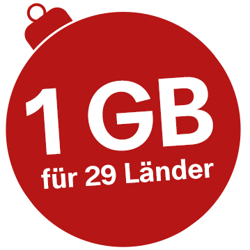 1 GB für 29 Länder um nur 19,99 Euro