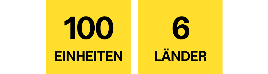 100 Einheiten, 6 Länder