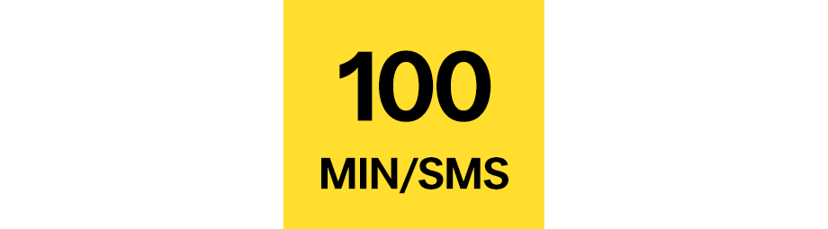 100 MIN/SMS