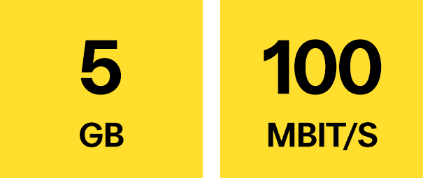 5 GB, 100 Mbit/s