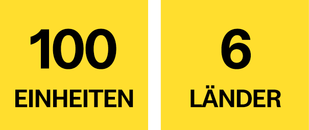 100 Einheiten, 6 Länder